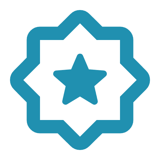 Award star outline rounded